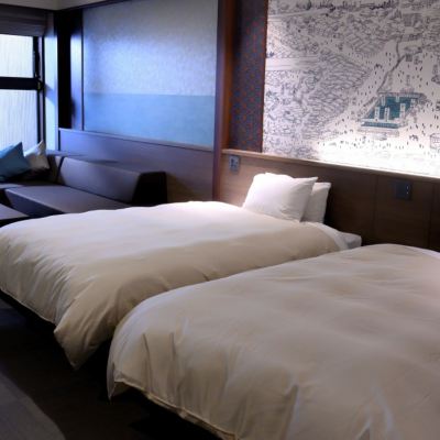 ミニキッチンと専用温泉付きツインルーム 草津温泉 源泉一乃湯 クーポン