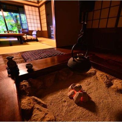 露天風呂付和室B（和室8畳＋囲炉裏4畳＋露天風呂付） 山荘天水 クーポン