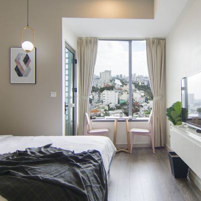 奢華開放式客房, 1 張大床, 城市景觀 西貢 9 號 - 河門住宅飯店 - 無邊際游泳池及健身房優惠