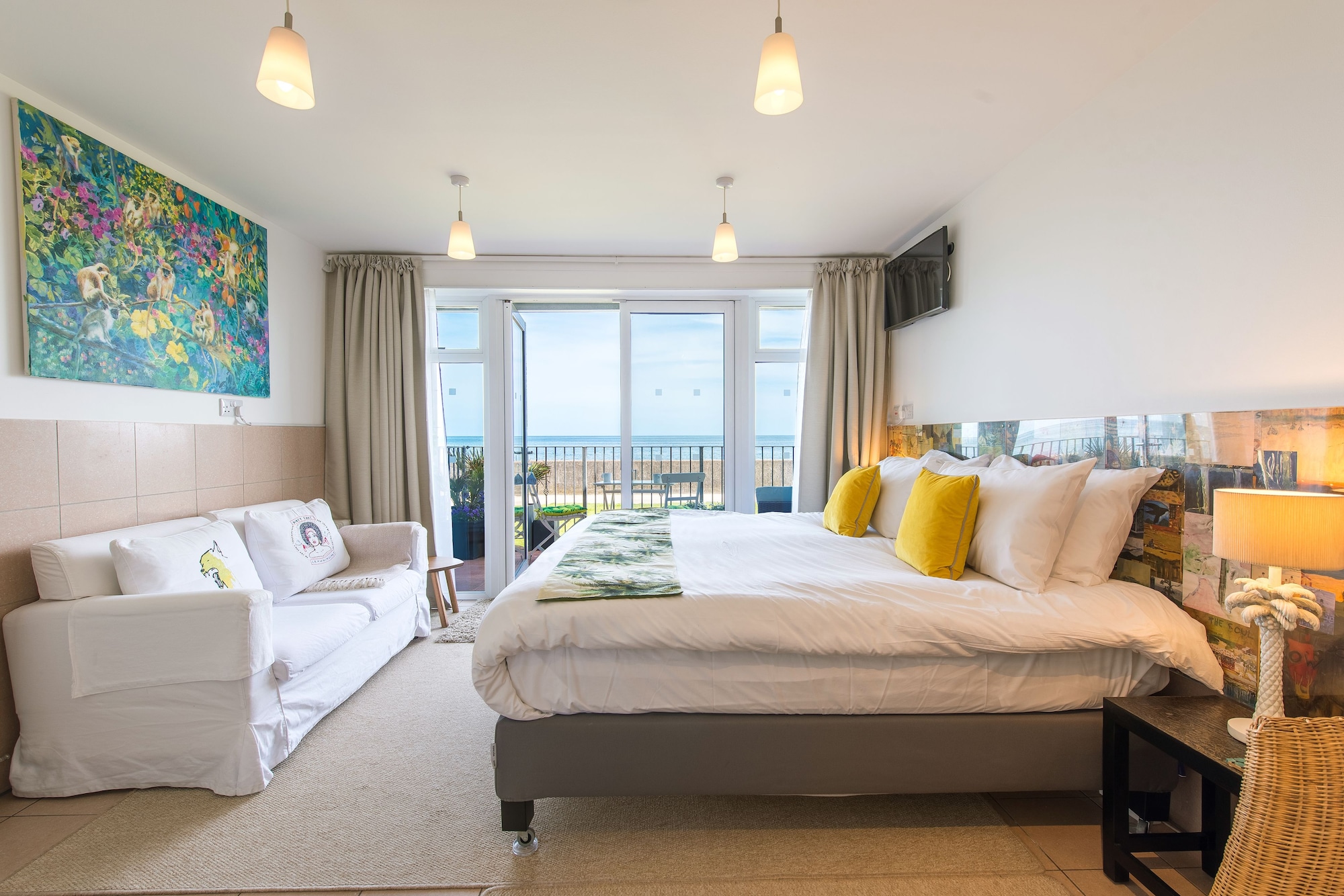 全景双人房， 露台， 海景