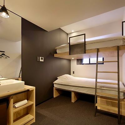 雙床房（上下鋪帶私人淋浴間和衛生間） 三條PIECE青年旅館優惠