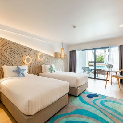 豪華房（直通泳池帶露台） 布吉芭東海濱酒店 （SHA Extra Plus）優惠