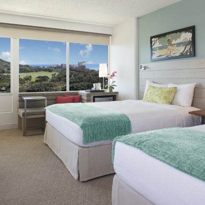 Two Queen Room with Diamond Head View