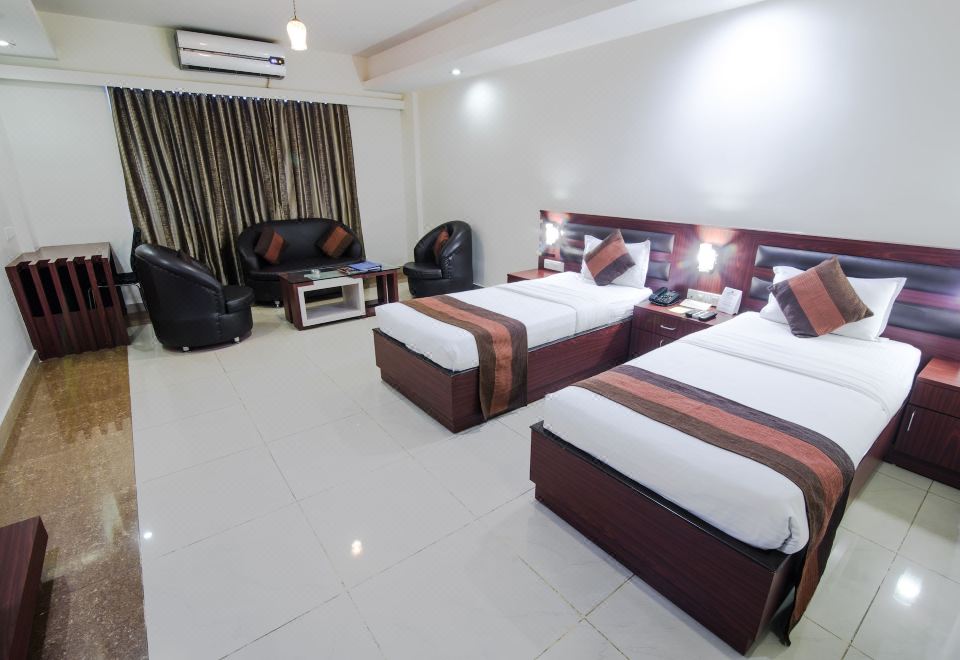 高档双床房， 1 间卧室