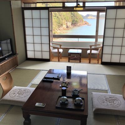A Tranquil Sea View From The Japanese-Style Room In The West Wing [Standard] [Japanese Room] [Non-Smoking] [Ocean View] 南紀勝浦温泉　ホテルなぎさや クーポン
