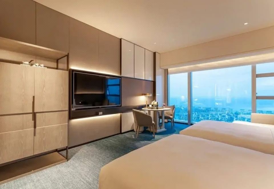 行政海景双床房（180度全落地窗看海景日出）