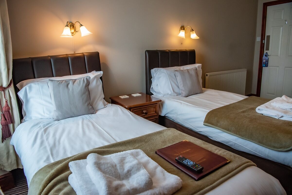 舒适客房， 2 张单人床， 山景