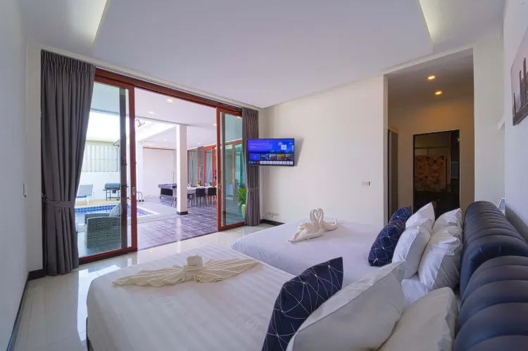 วิลล่า, 4 ห้องนอน, สระว่ายน้ำส่วนตัว, วิวสระว่ายน้ำ