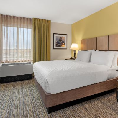 行動無障礙大床一卧室套房（帶步入式淋浴） 費爾班克斯燭木套房酒店優惠