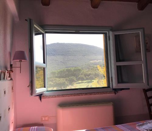 带山景的双人间