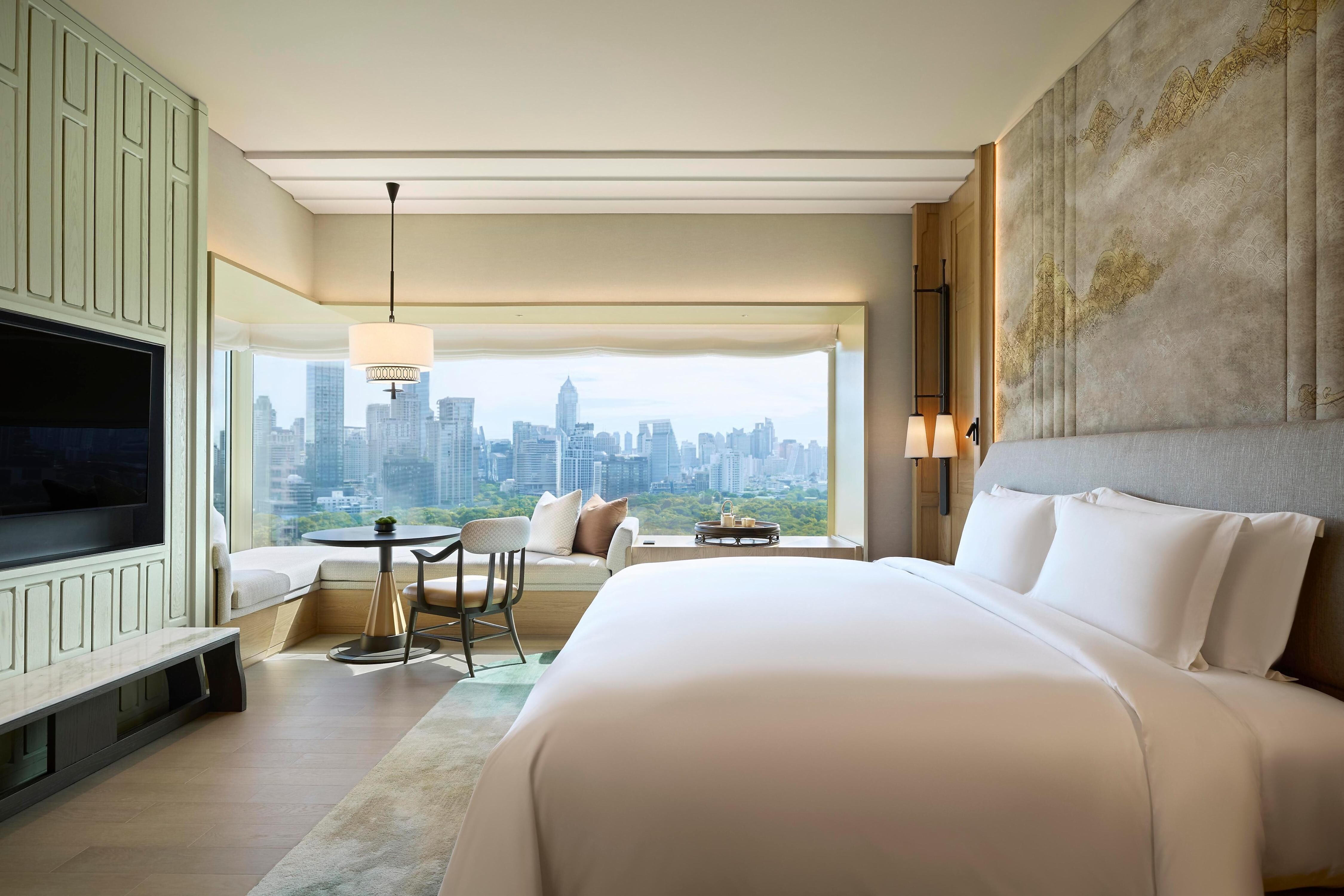 園景轉角俱樂部特大床（高樓）