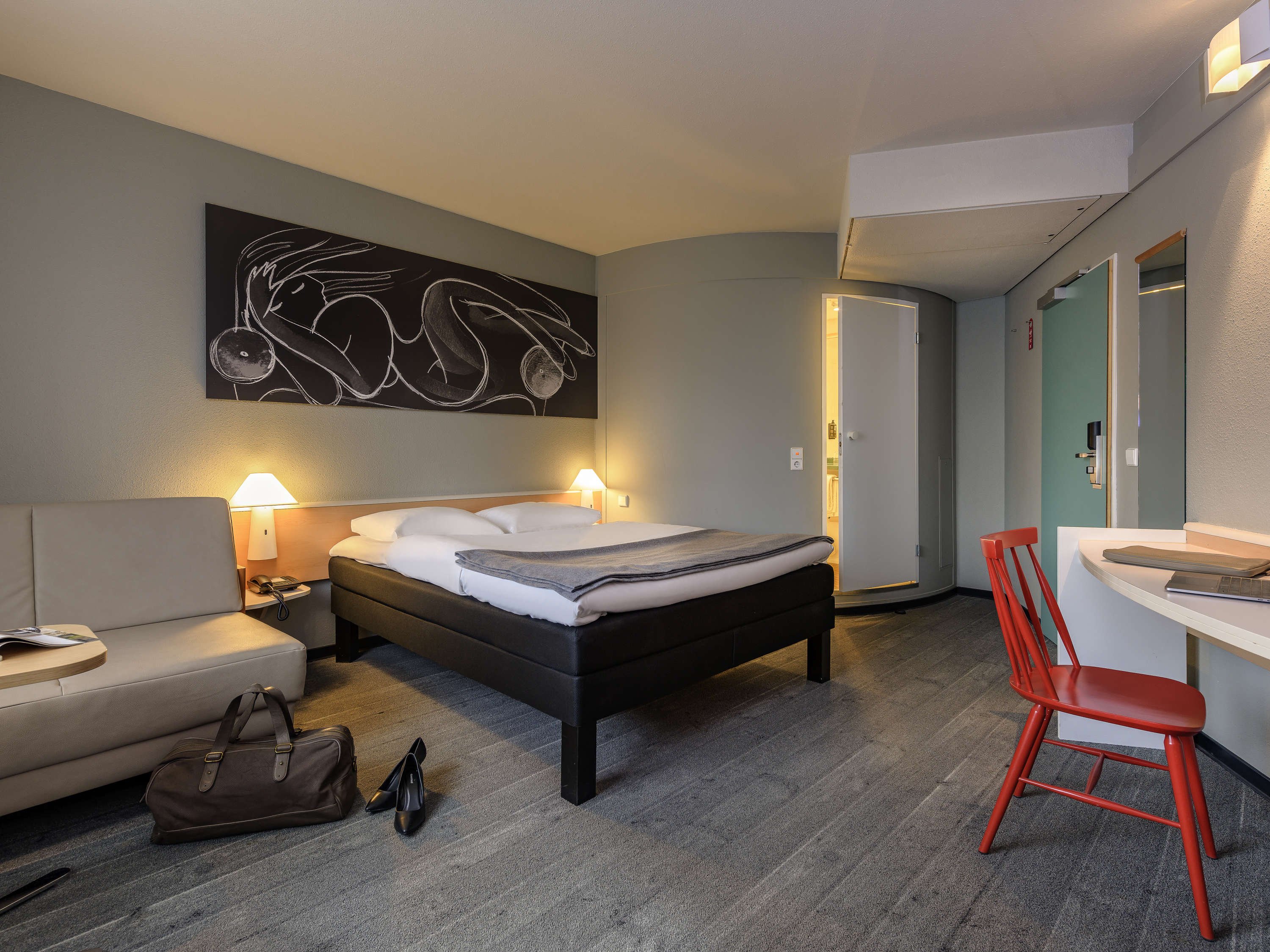 Room With Double Bed (63 X 79 In [160 X 200 Cm]), New Sleep-Easy Concept And A Sofa Bed