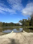 Newly constructed waterfront cabin C1 with pond and Trinity River views