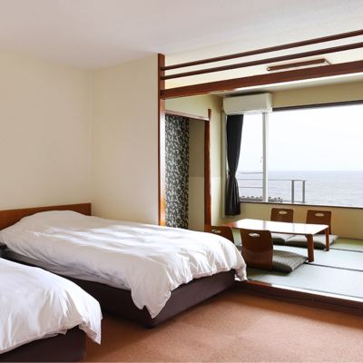 雙床房帶榻榻米區海景（禁菸） 大江戶溫泉物語別府清風優惠