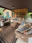 gaze at Seneca Rocks from living room sofa