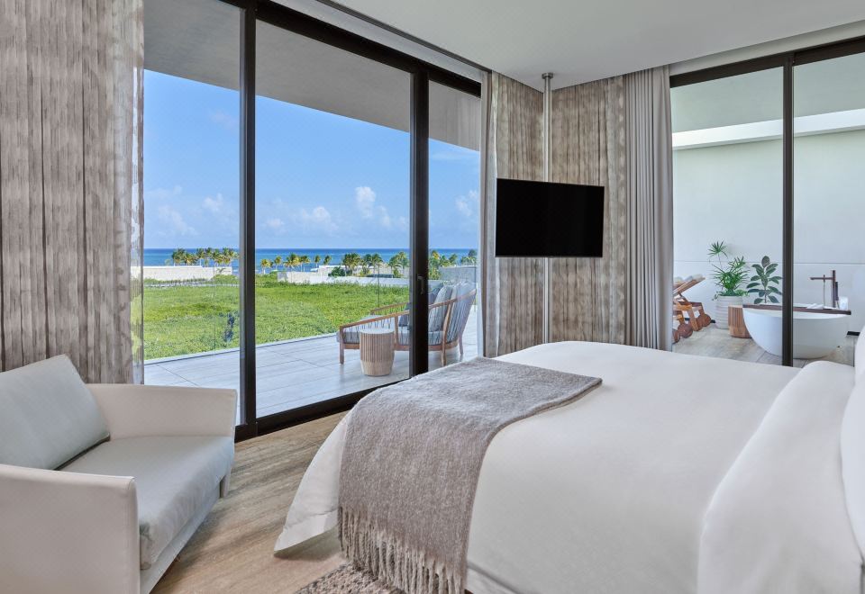 阿特拉斯套房，1張特大床，海景，户外浴缸，露台