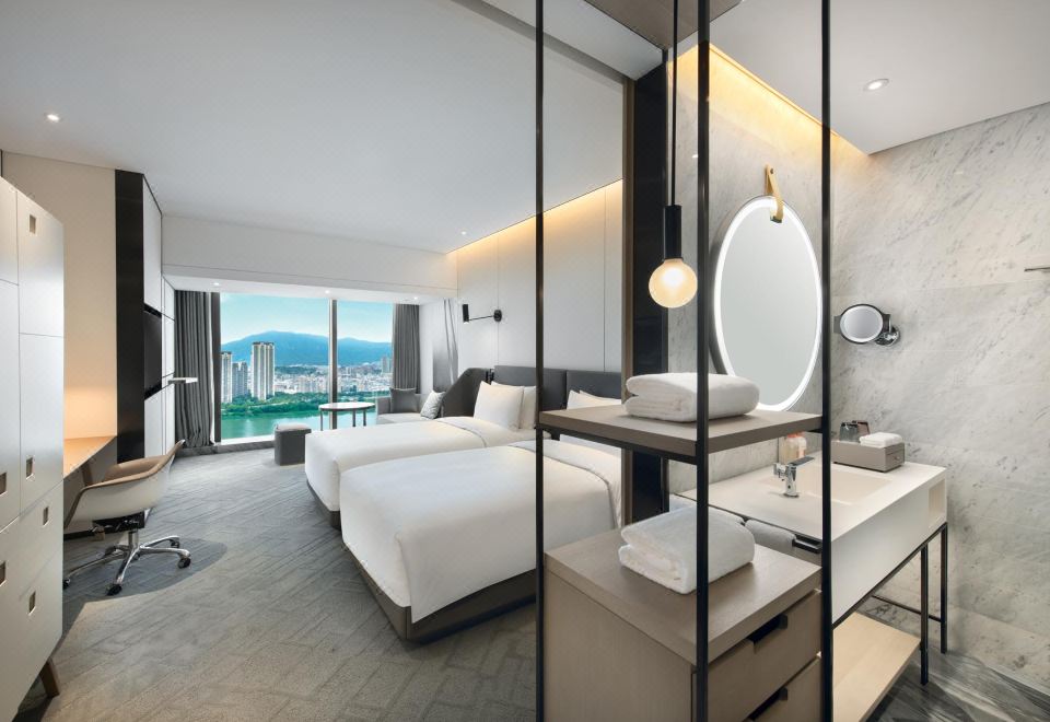 高级江景双床房|半包围式船舱设计