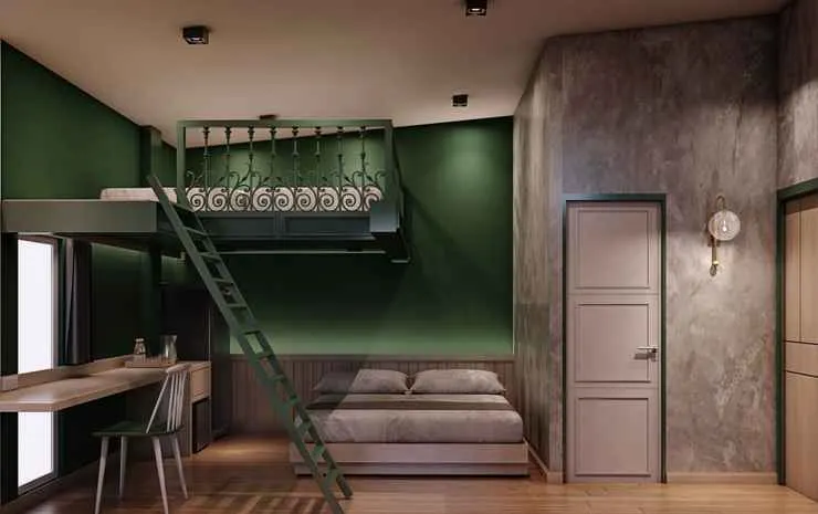 ห้องดูเพล็กซ์สำหรับครอบครัวพร้อมห้องน้ำส่วนตัว