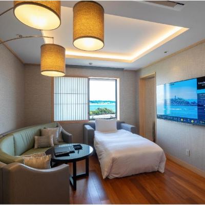 オーシャンビュージュニアスイートツインルーム(禁煙) 江の島ホテル クーポン