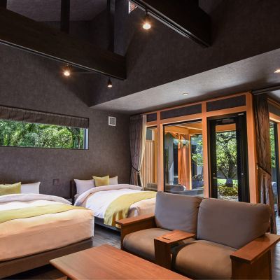 Japanese/Western-Style Villa With Open-Air Hot Spring Bath & Garden (Twin Beds, Keyaki Type, New Building) 伊勢志摩旅館 AUBERGE YUSURA クーポン