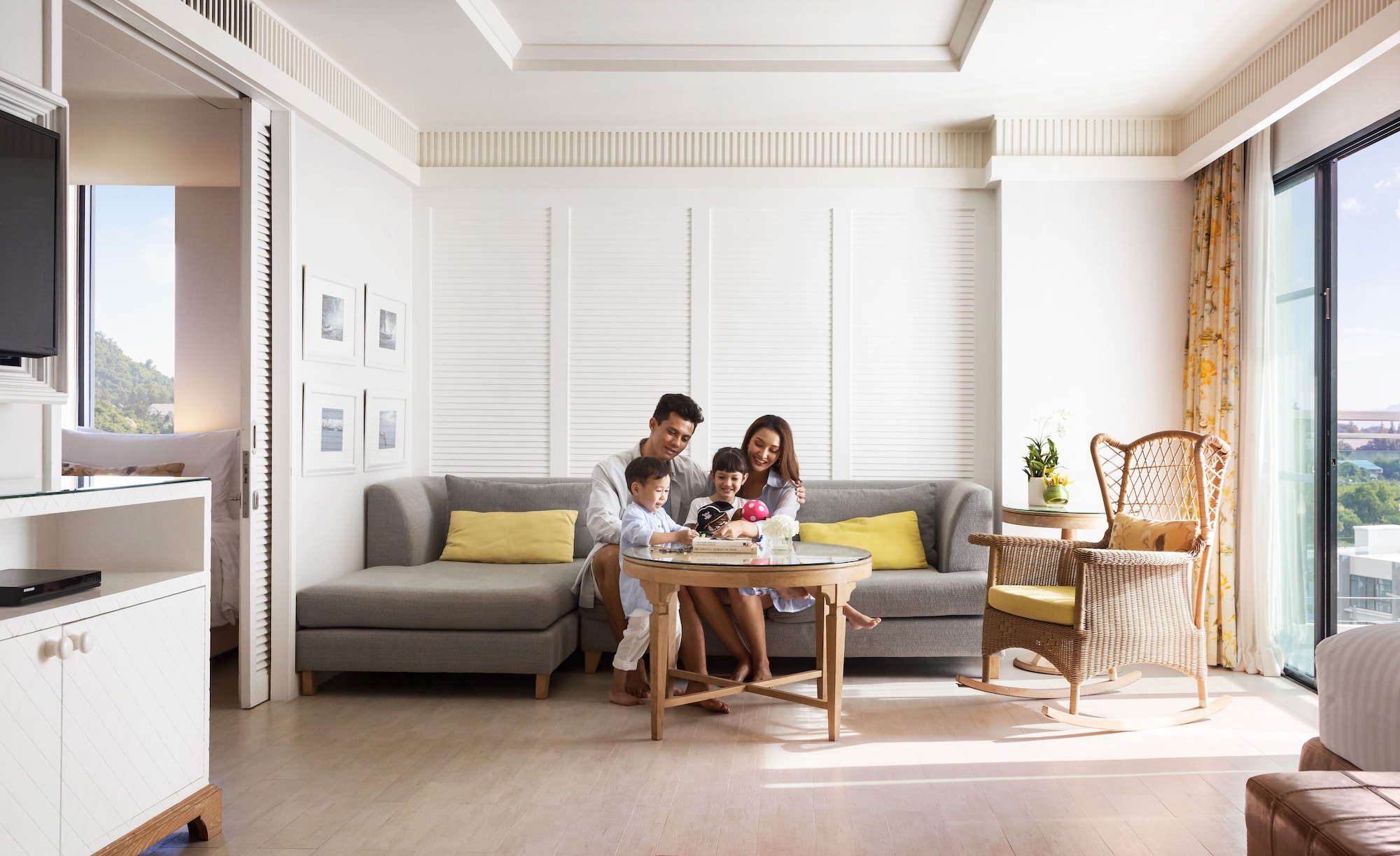 山坡景家庭套房