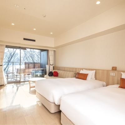 Lakeside Standard Room Twin Non-Smoking With Open-Air Bath 箱根・芦ノ湖 はなをり クーポン