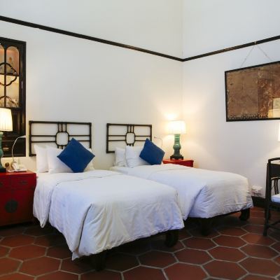 Ming Twin Room with Pool Access Kupon Cheong Fatt Tze - The Blue Mansion (PenangFightCovid-19 Certified)