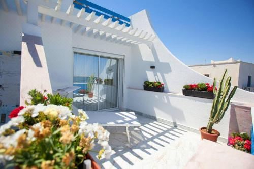 带海景的双人房