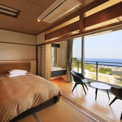 New Building 3rd Floor Japanese-Style Twin Room With Ocean View And Nightlife View-Non-Smoking 25 Square Meters 熱海風雅 クーポン