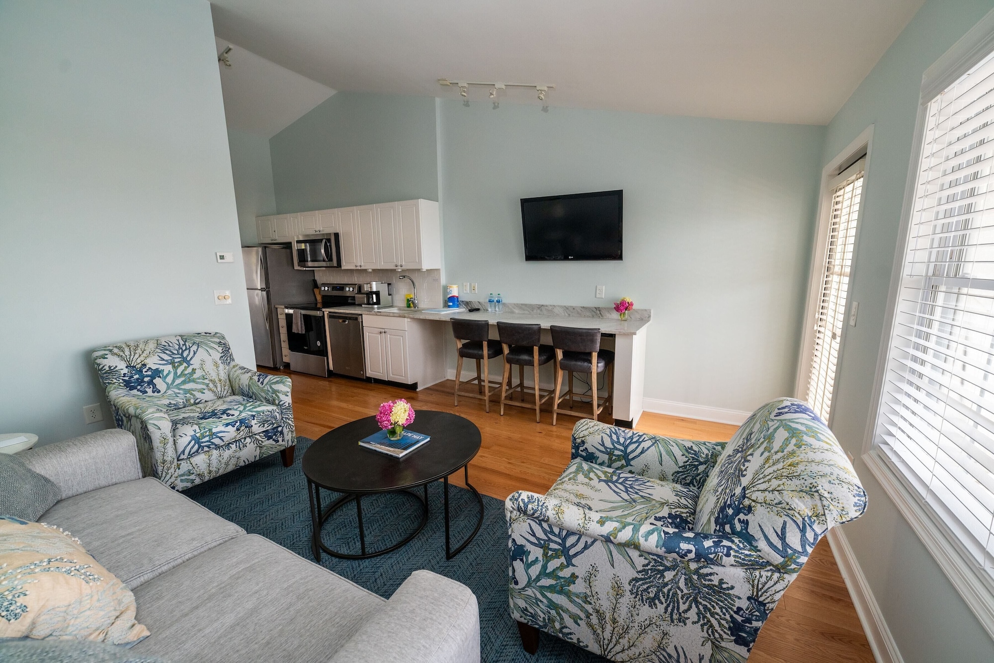 套房，一卧（1个浴室特大床面朝大海）