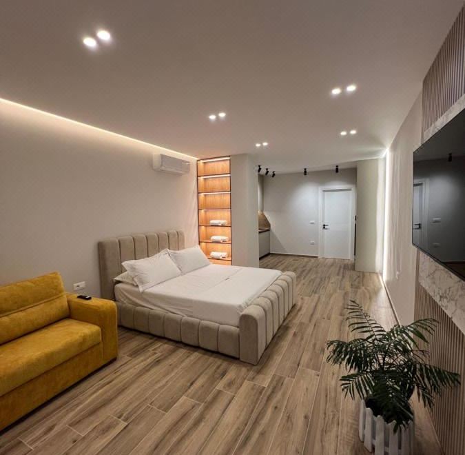 花园和海景一室公寓