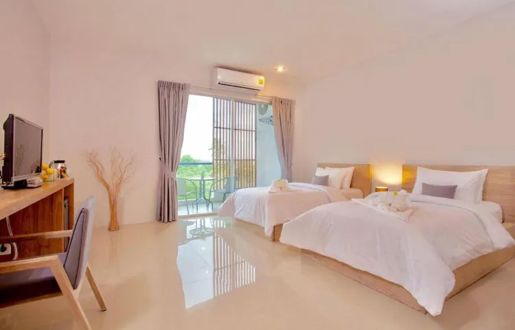 ห้องเตียงแฝด พร้อมระเบียง
