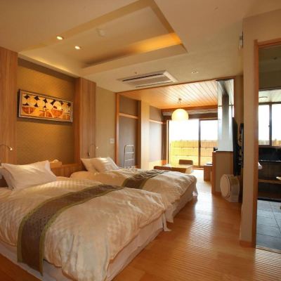 スタンダードツインルーム 畳スペース付 露天風呂 禁煙 華やぎの章 慶山 クーポン