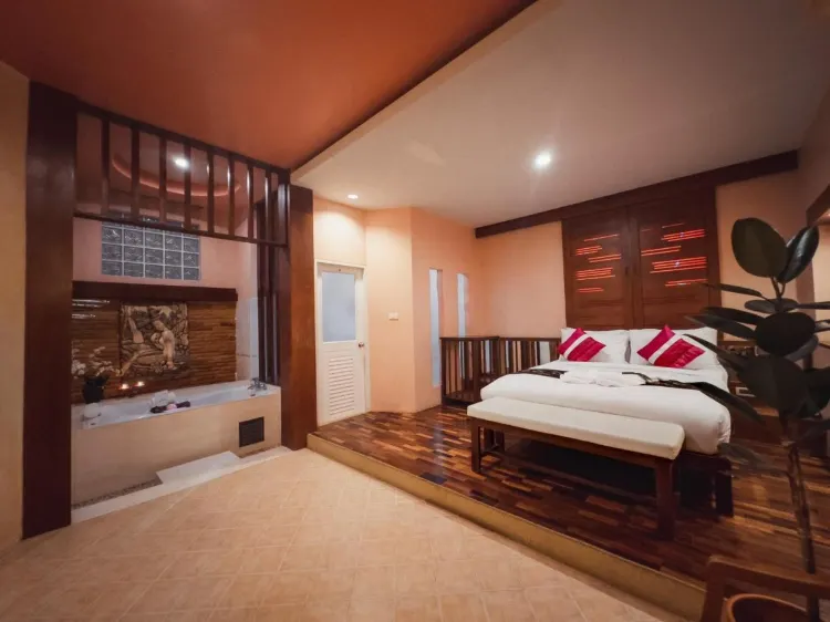 ห้องดีลักซ์สวีทพร้อมอ่างสปา