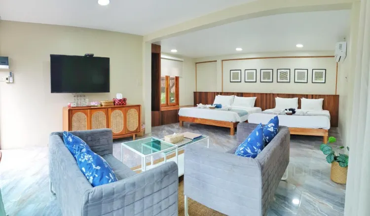 ห้องพักได้ 4 คน-ปลอดบุหรี่