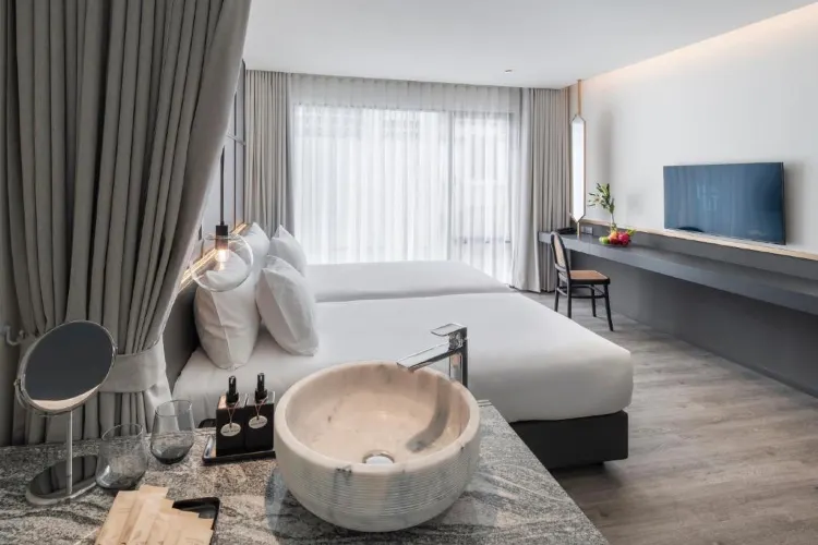 ห้องดีลักซ์ เตียงใหญ่ 1 เตียงหรือเตียงเดี่ยว 2 เตียง