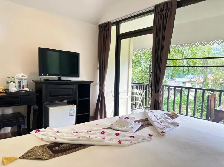ห้องมาตรฐานเตียงใหญ่หรือเตียงแฝดพร้อมวิวภูเขา