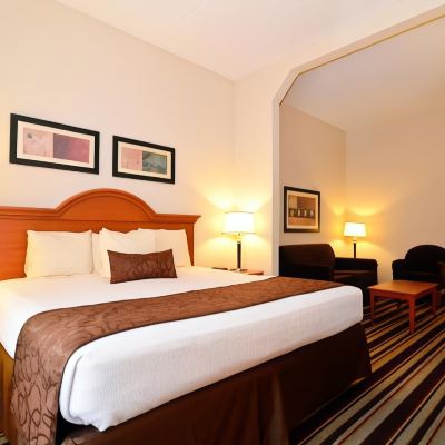 Suite-1 King Bed, Non-Smoking, Oversized Room, Two Televisions, High Speed Internet Access, Microwave and Refrigerator, Coffee Maker