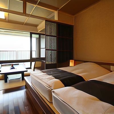 Premium Floor Corner Japanese-Western Mixed with Open Air Bath, Mountain View