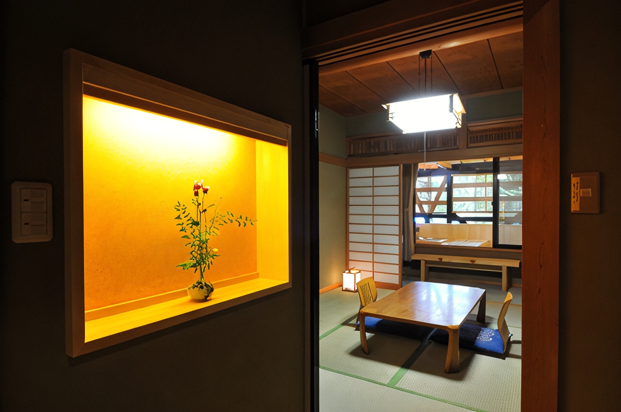 日式房间，8叠榻榻米，带露天浴池