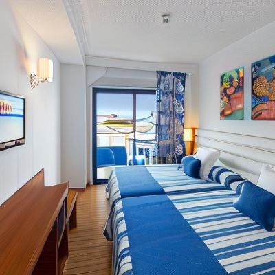 Superior Double Room with Pool and Sea View (2 Adults + 2 Children)