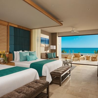 Preferred Club Junior Suite Ocean Front with Private Pool - Two Queen Beds Dreams Playa Mujeres Golf & Spa Resort Promo Code