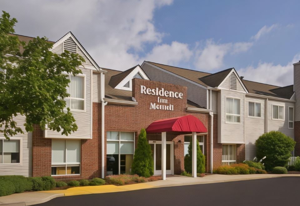 "a brick building with a sign that reads "" residence inn by marriott "" on the front" at Residence Inn Philadelphia Willow Grove