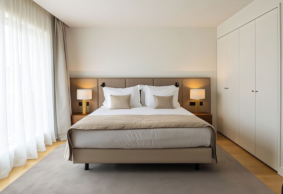 尊榮公寓， 2 間卧室， 私人游泳池， 花園