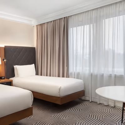 Twin accessible room refurbished Hilton London Olympia Hotel Promo Code