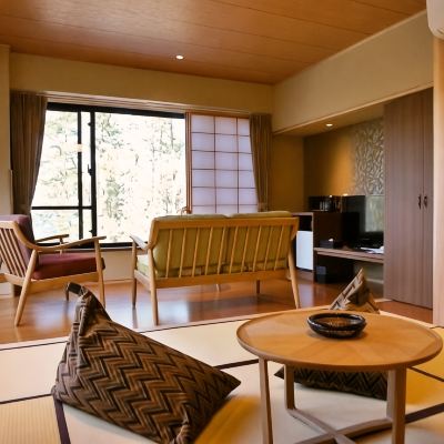 和風デラックスオーシャンビュールーム(浴室) 浜辺の料理宿 宝来館 クーポン