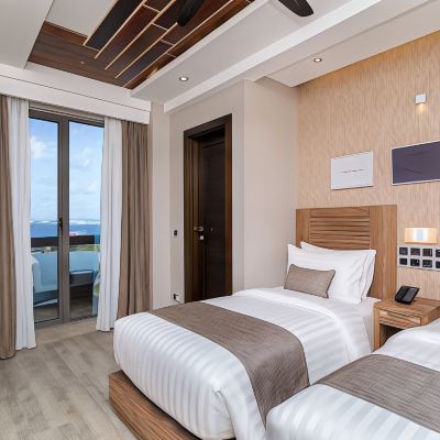 Ocean View Deluxe Double or Twin Room With Balcony