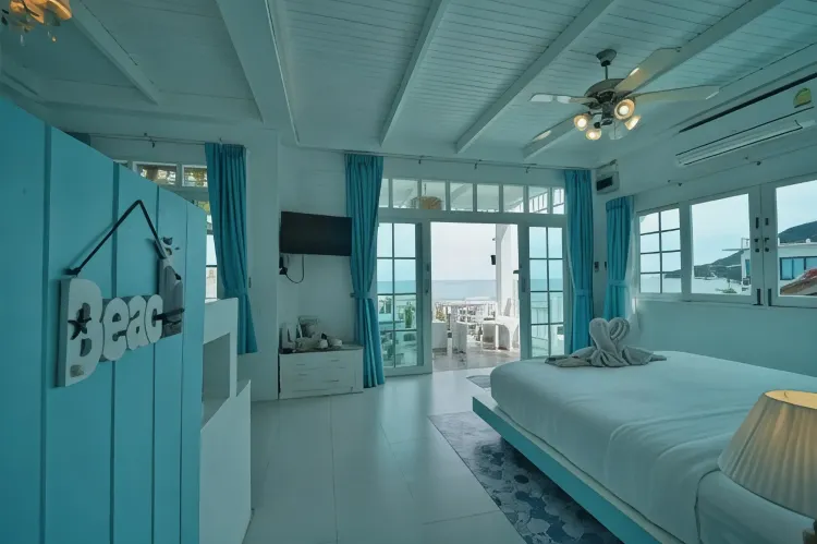 ห้องพักสำหรับสามท่านมีวิวทะเล