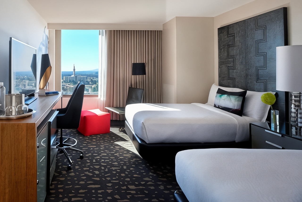 天际景观两张双人床房