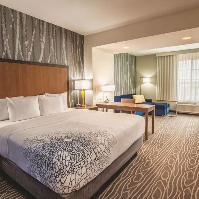 豪華行動無障礙房間，配有1張特大床和帶扶手的浴缸-無煙 德盧斯拉昆塔套房酒店優惠